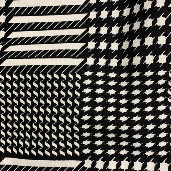 Anne Klein Basket Weave Skirt with 2 Full Side Zippers Size 10 Black and White - Picture 3 of 9